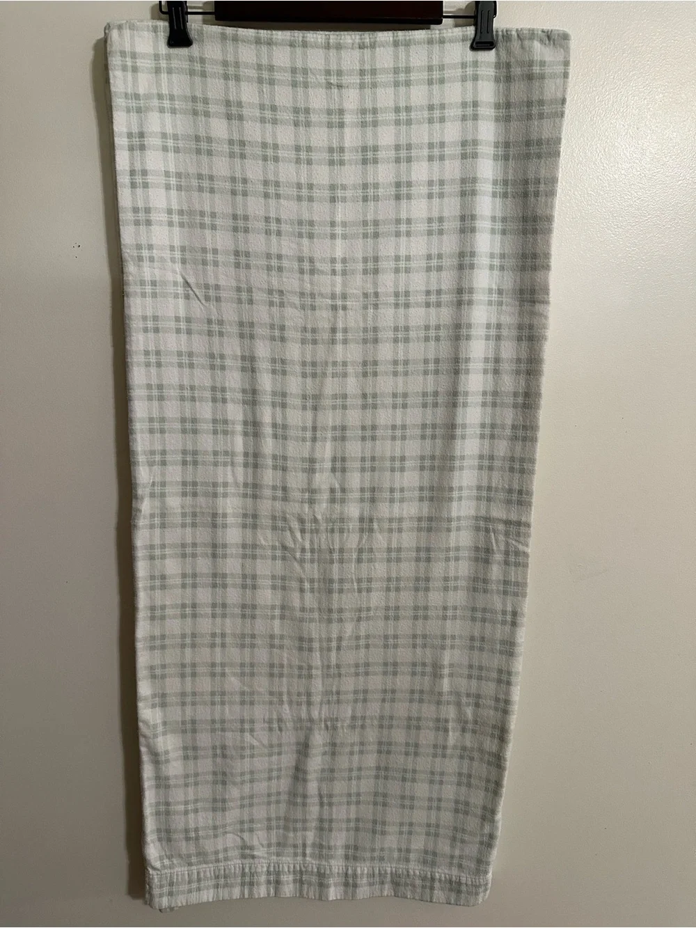Laura Ashley Pale Green and White Plaid Cotton Bedding